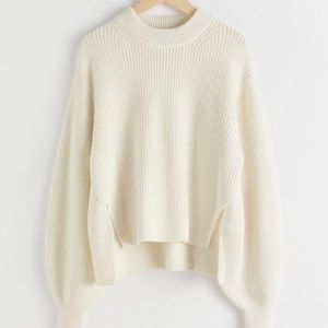 & Other Stories Wool Blend Side Split Sweater NWT